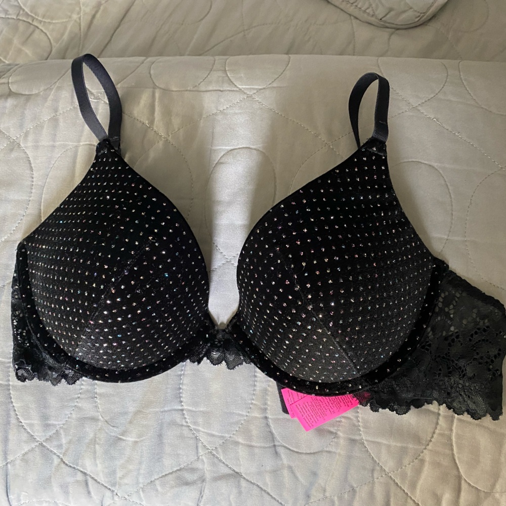 La Senza Suede Sparkly push up bra - 32D